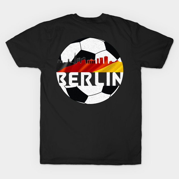 Berlin Germany Euro 2024 football—White text by Rocky Ro Designs